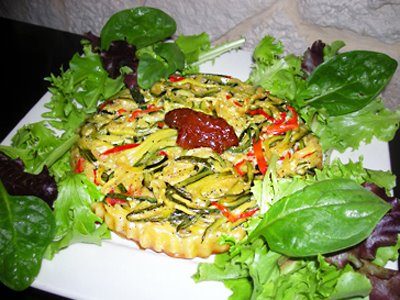 Tartes aux courgettes et Rocamadour