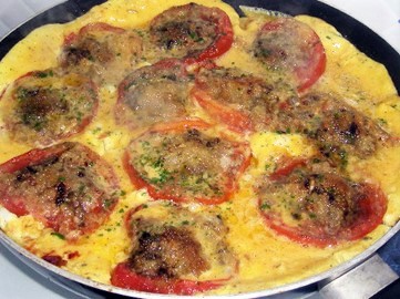 Omelette à la tomate - 1