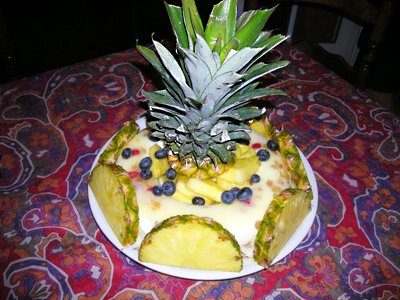 Couronne glacée à l’ananas et au rhum