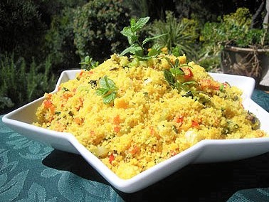 Semoule de couscous aux petits légumes