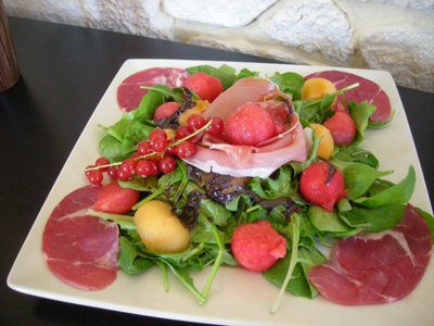 Salade fruitée à la coppa - 1