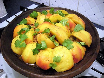 Tajine de poulet aux pêches - 6