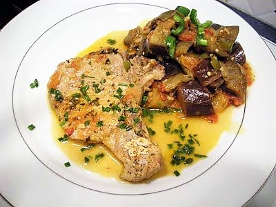 Côtes de porc aux aubergines - 1