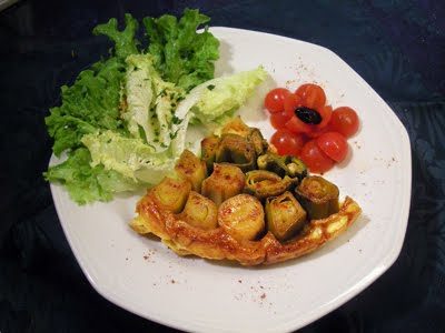 Tarte Tatin aux poireaux