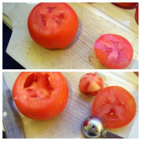 Oeufs en coques de tomates - 2