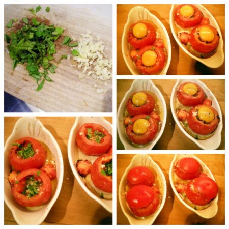 Oeufs en coques de tomates - 4