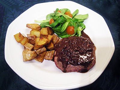 Steaks sauce au chocolat