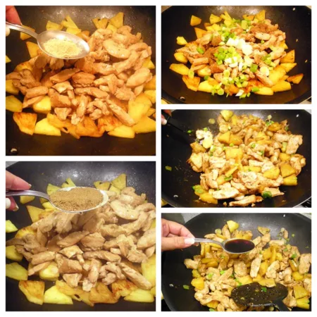 Poulet sauté à l'ananas et gingembre - 7