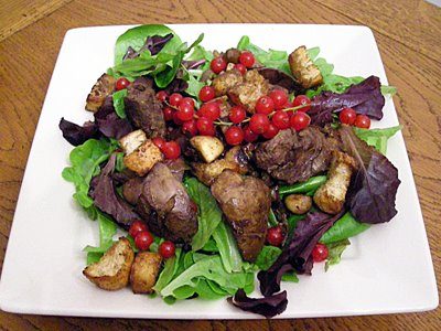 Salade de foies de volaille - 1