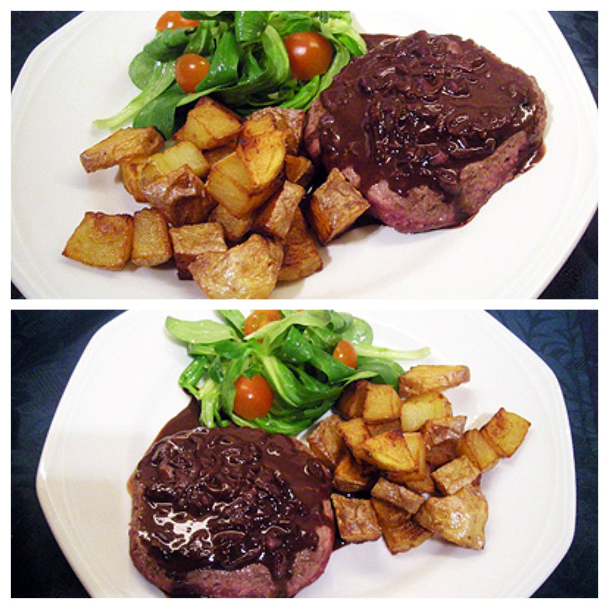 Steaks sauce au chocolat - La recette facile par Toqués 2 Cuisine