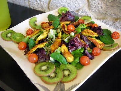 Salade de poulet aux kiwis - 1