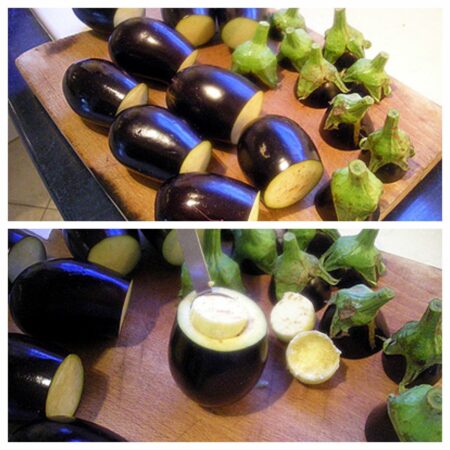 Aubergines farcies agneau et basilic - 3