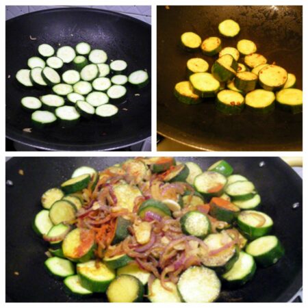 Courgettes au wok - 4