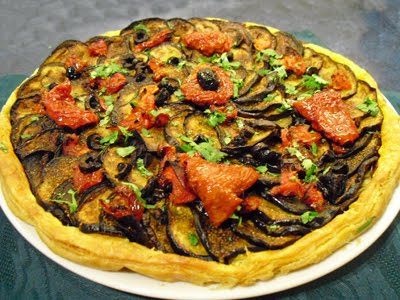 Tarte aux aubergines grillées