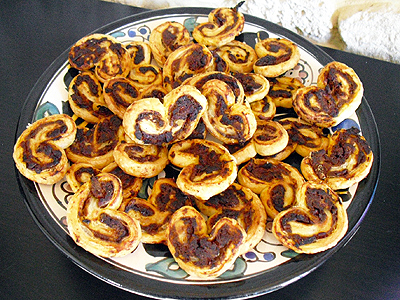 Palmiers anchois tomates confites - 1