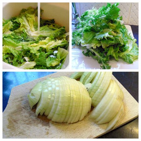 Salade braisée aux lardons - 2