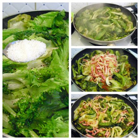Salade braisée aux lardons - 5