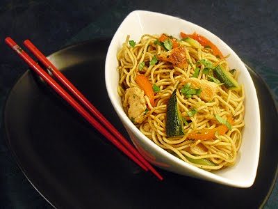 Nouilles chinoises au poulet