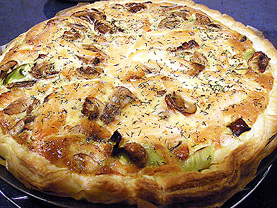 Quiche poireaux saumon fumé - 1