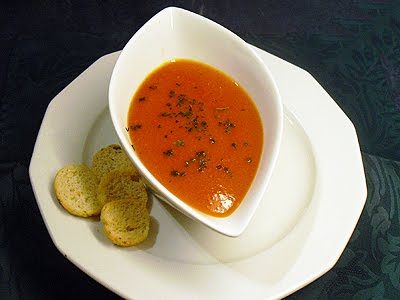 Soupe de poivrons rouges