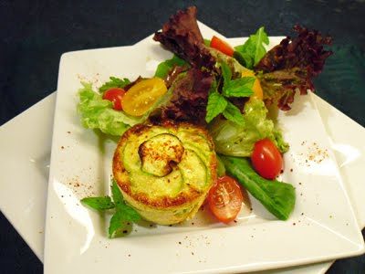 Flan de courgettes au saumon - 1