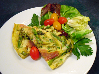 Omelette aux asperges - 1