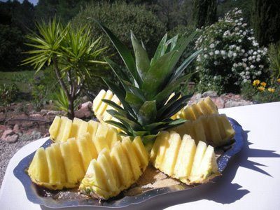 Ananas frais au kirsch