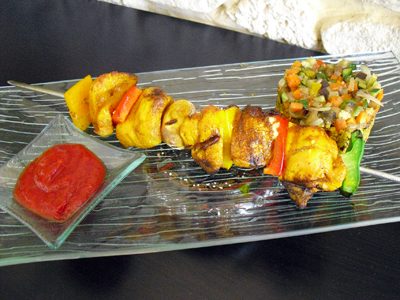 Brochettes de poulet aux épices