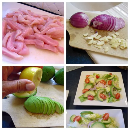 Salade de poulet aux avocats - 2