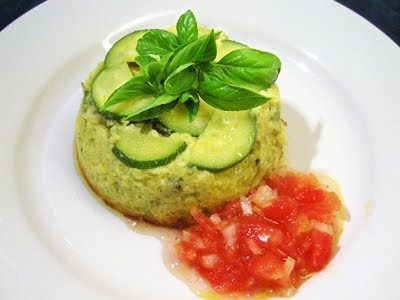 Timbales de courgettes au basilic