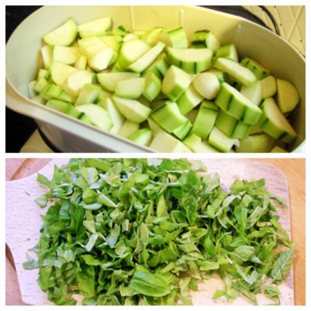 Timbales de courgettes au basilic - 2