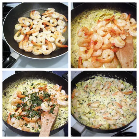 Pâtes aux crevettes - 6