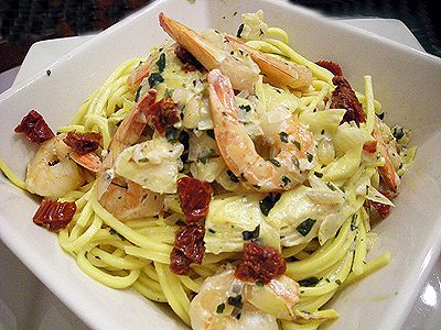 Pâtes aux crevettes - 1
