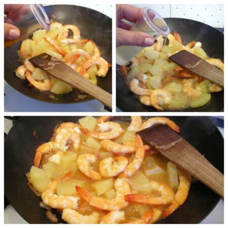 Crevettes à l'ananas sauce coco - 4