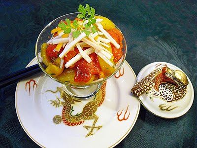 Salade de poivrons au surimi - 1