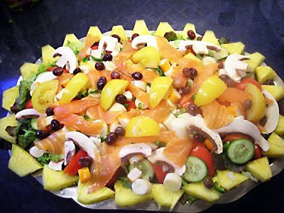 Salade exotique surimi saumon fumé - 1