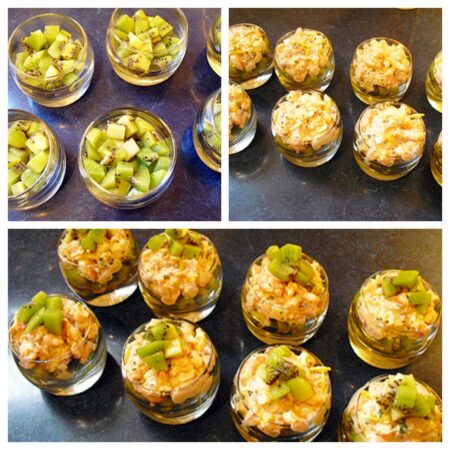 Tartare saumon crevettes aux kiwis - 6