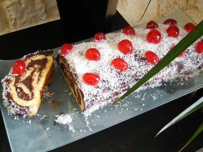 Gâteau roulé chocolat noix de coco - 1
