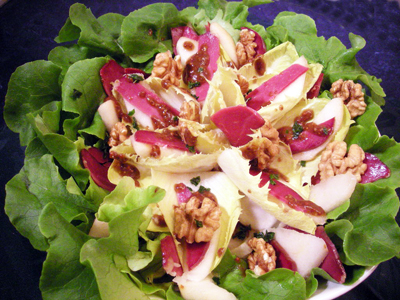 Salade d'endives aux poires et magret - 5