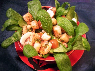 Salade tiède de saumon et St-Jacques - 8