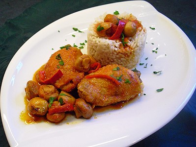 Fricassée de poulet au piment d'Espelette - 6