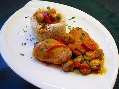 Fricassée de poulet au piment d'Espelette - 1