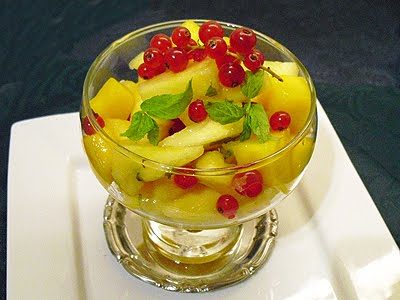 Salade mangue ananas au rhum - 1