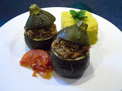 Courgettes farcies à l’agneau