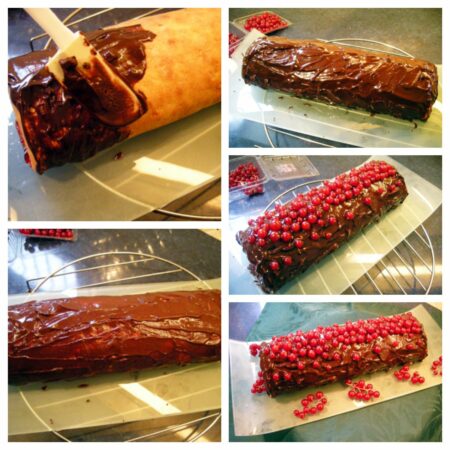 Gâteau roulé groseilles et chocolat - 11