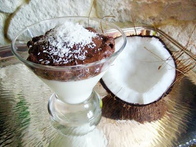 Panna cotta chocolat noix de coco