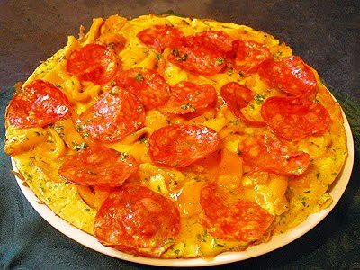 Omelette poivrons et chorizo