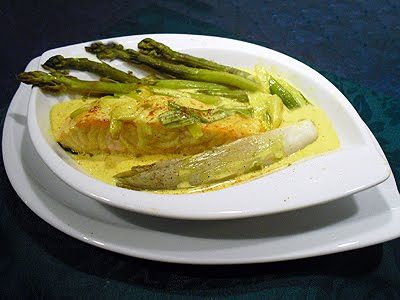 Saumon frais aux asperges