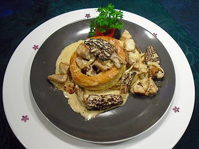 Croustades de veau aux morilles