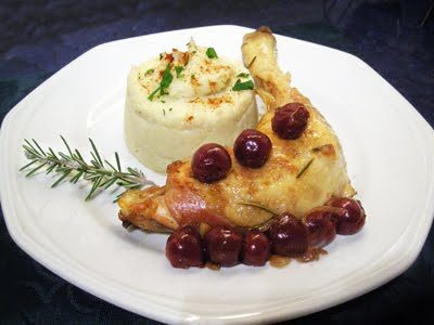 Poulet aux cerises